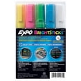 thumbnail image 2 of EXPO Bright Sticks Wet Erase Fluorescent Markers, Bullet Tip, Assorted Colors, 5 Count, 2 of 8