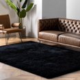 thumbnail image 1 of LaDole Rugs 3x10 ft Fluffy Shaggy Area Runner Rug | Machine Washable Long Carpet For Hallway, Kitchen, Entry Way, Indoor Floor Décor | Black, 1 of 1
