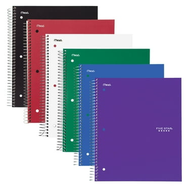 Five Star Spiral Notebook Plus Study App 3 Subject College Ruled 8 12 x 11 6
