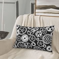 thumbnail image 5 of Rateoe Metallic Gears Pattern Pillow Covers with Invisible Zipper(Pillows are not Included) Standard Pillowcases-14"x20", 5 of 6