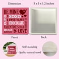 thumbnail image 2 of Zomyto 5"x5" Valentines Decor, Valentines Day Decor Romantic Valentines Day Decorations Wood Sign Home Tabletop Shelf Desk Decoration,, 2 of 6