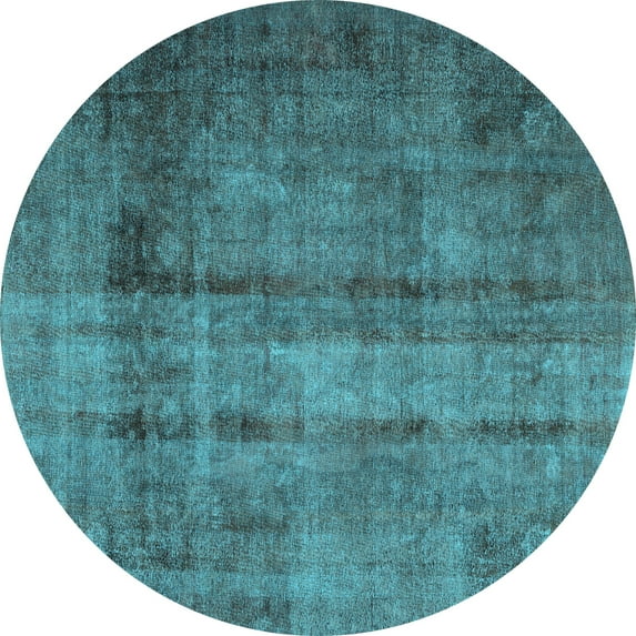 Ahgly Company Indoor Round Persian Light Blue Traditional Area Rugs, 5' Round
