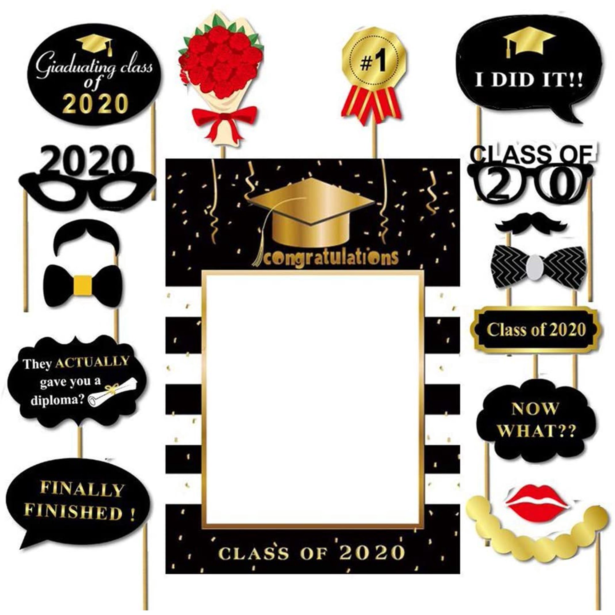 Lalsu 16pcs Graduation Party Photo Booth Props Graduation Picture Frame Cutouts For New Year Photo Booth Walmart Canada Lalsu 16pcs Graduation Party Photo Booth Props Graduation Picture Frame Cutouts For New Year Photo Booth Walmart Canada