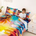 thumbnail image 3 of jejeloiu Tropical Beach Sign Bed Sheets,Starfish Palm Sunset Full Size Sheets For Boys,Pink Orange,4pcs,1 Flat Sheet, 1 Fitted Sheet and 2 Pillowcases, 3 of 6