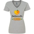 thumbnail image 3 of Inktastic Jacksonville Florida Orange in Heart Women's V-Neck T-Shirt, 3 of 5