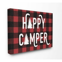 Stupell Happy Camper Red Black Canvas Wall Art 24 x 30