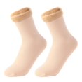 thumbnail image 2 of Sunjoy Tech 5 Pairs Floor Socks Soft Breathable Thickened Plush Heat Retention Keep Warm Unisex Solid Color Mid Tube Socks for Daily Wear, 2 of 11
