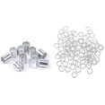 thumbnail image 1 of 100 Pack Rondelles de Vitesse Standard pour Planche à Roulettes & 50 Pcs Roues de Planche à Roulettes Entretoise de Roulement de Roulement de Trottinette, 50 x Manchons de Roulement de Planche à Roulettes 100 x Rondelles de Vitesse de Planche à Roulettes, Argent, 1 of 8