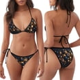 thumbnail image 3 of Fotbe Elegant Golden Blue Ornaments Traje de Baño para Mujer de Dos Piezas – Bikini Sexy de Tirantes Tipo Halter con Diseño Triangular, 3 of 6