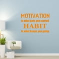 thumbnail image 1 of VWAQ Motivation is What Gets You Started Habit is What Keeps You Going Inspirational Wall Decal, 1 of 1