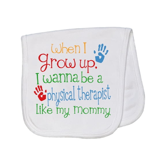 Inktastic Physical Therapist Like Mommy Baby Burp Cloth