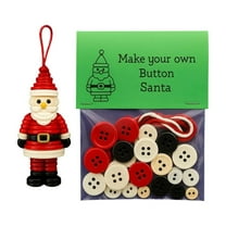 Chritmas Funny DIY Button Snowman Ornament Kit, Creative Handmade Button Decoration Craft Gift For Friends And Family