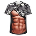 thumbnail image 4 of Jinhomg Funny Graphic Tops for Men Lightweight Comfy Short Sleeve Crew Neck Tees Big and Tall Casual Spring Summer T-Shirts Holiday Party Wear Camouflage L, 4 of 5