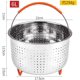 thumbnail image 3 of Cesta de vapor de acero inoxidable, Cestas de vapor para cazuela, Inserto para cocinar verduras y alimentos, 6L, Plateado esquí esquí Gafas de esquí, 3 of 5