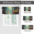 thumbnail image 6 of Forest Deer Printed Window Curtains Valances for Kitchen Spring Colourful Flowers Butterfly Rainforest Landscapes Privacy Decorative Rod Pocket Short Window Valance Curtains 54 by 18 in, 1 Panel, 6 of 6