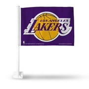 Angle View: Los Angeles Lakers Car Flag