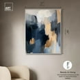 thumbnail image 5 of Navy Beige II Canvas Blue Abstracts by Art Remedy, White Frame, 36 x 45, 5 of 7