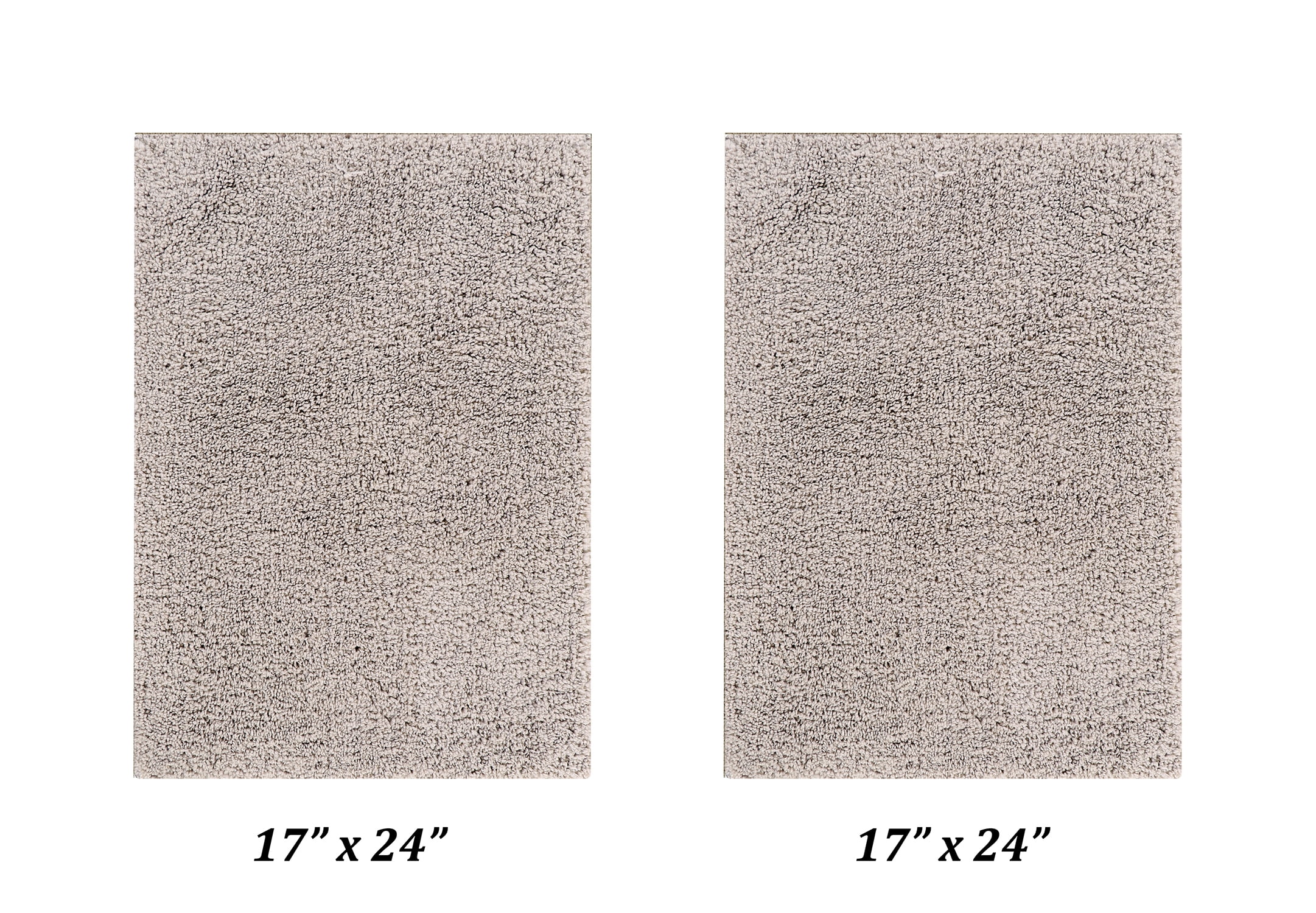 Better Trends 2 Piece Bathroom Rug Set 100% Polyester (17" x 24" | 17" x" 24) Bath Rug, Water Absorbent Non-Slip Bath Mat Machine Washable Micro Plush Collection - Beige