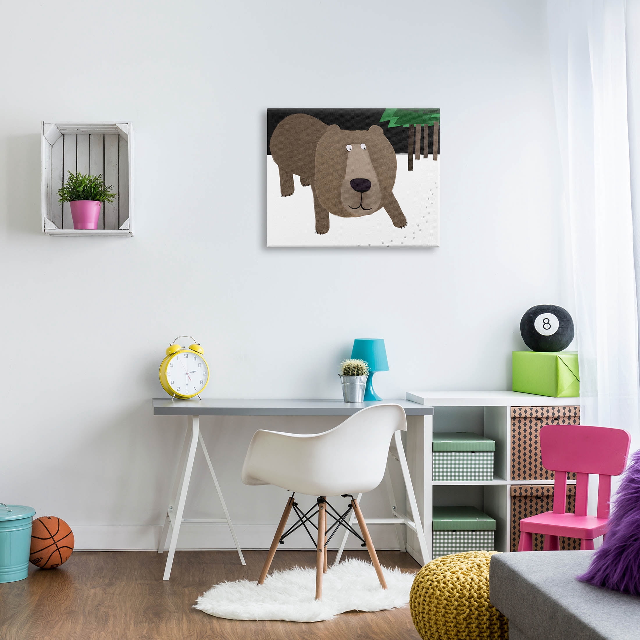 Stupell Industries Happy Winter Bear Paw Prints Graphic Art Gallery Wrapped Canvas Print Wall Art, Design by Carla Daly