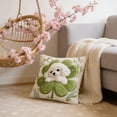 thumbnail image 6 of HuiXinOu Spring Animal Print Pillow Cover 16x16in, Cute Imitation Embroidery Design, Decorative Sofa Cushion Cover for Living Room, Seasonal Home Decor, 6 of 7