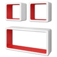 thumbnail image 6 of 3 White-Purple MDF Floating Wall Display Shelf Cubes Book/DVD Storage, 6 of 30