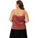 thumbnail image 4 of Plus Size Tops for Women Check Plaid Velvet Camisole Club Party Cami Top Red 3X, 4 of 5