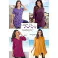 thumbnail image 5 of Roaman's Women's Plus Size Cotton Ultimate Long Sleeve V-Neck Tunic, 5 of 5