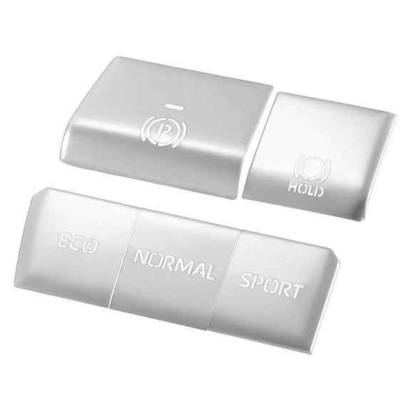 5 Pcs Handbrake Drive Mode Switch Button Cover Trim for Toyota RAV4 2019-2022 Aluminum Alloy Silver Tone