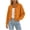 Orange, variant on Edvintorg Cropped Cardigan Sweaters for Women Crew Neck Button Down Cardigans Long Sleeve Loose Casual Cardigan Women Clothing S-2XL Orange