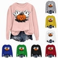 thumbnail image 4 of Godom Halloween Womens Sweatshirts Pumpkin Graphic Crewneck Long Sleeve Tops Casual Loose Pullover Shirts 2025 Clothes, 4 of 7