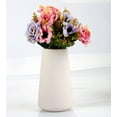 thumbnail image 3 of 6 Inches White Flower Vase Ceramic Vase for Pampas Grass and Lavender Flowers A Stylish Matte Vase for Modern Table and Shelf Decor, 3 of 9