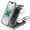 Black and Gray, variant on Cshidworld 3-in-1 Magnetic Wireless Charging Station, 15W Fast Wireless Charger Stand for iPhone 17/16e/15/14/13/12 Series, Apple Watch, and AirPods, Foldable Charging Dock w/ Type-C Cable