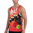 thumbnail image 2 of Easygdp Sushi Men's Tank Top, Sleeveless Muscle T Shirts, Breathable, Quick-Dry, Loose for Gym, Running, Fitness - XX-Large, 2 of 9