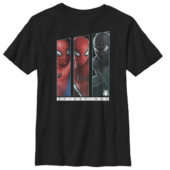 Boy's Marvel Spider-Man: Far From Home Suit Panel Graphic Tee Black Large