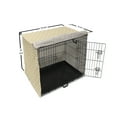 thumbnail image 6 of Abstract Dog Crate Cover, Continuing Print of Flower Round Motifs Concentric Circles, Easy to Use Pet Kennel Cover Small Dogs Puppies Kittens, 7 Sizes, Pale Earth Yellow White, by Ambesonne, 6 of 6