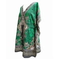thumbnail image 3 of Women's Short Kaftan Maxi Tunic Caftan Gown Top Night Dress One Size Green, 3 of 4