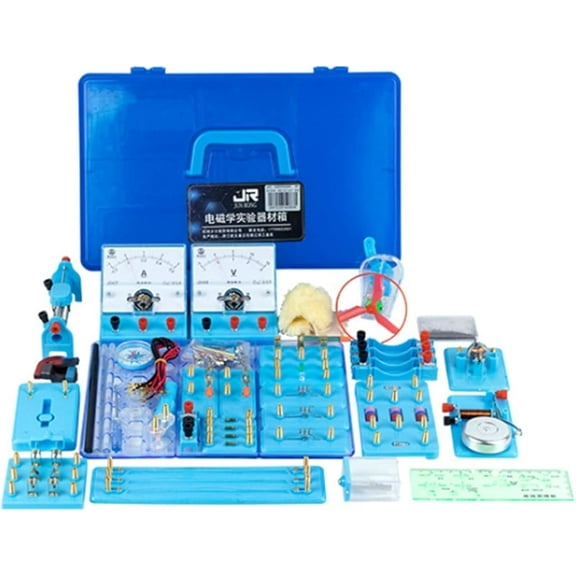 Gamvdout Complete Set of Electrical Experiment Box Set Electrical Experiment Box Physics and Electromagnetics Experimental Equipment Complete Set of Electrical