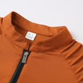 thumbnail image 6 of TOMVIGX Mens Quarter Zip Pullover Ruched Mock Neck Shirt Slim Fit Long Sleeve Tops Pleated Casual Sportswear Daily Wear Outfits 3XL, 6 of 7