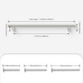 thumbnail image 2 of knobelite 100 Pack 256mm(10inch) Hole Centers Cabinet Handles Stainless Steel Kitchen Cabinet Door Handles and Pulls Cabinet Knobs Length 320mm(12.8inch) Brushed Nickel, 2 of 6