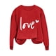 thumbnail image 3 of Penkiiy Día de San Valentín Sudadera para Mujeres Lindo Amor Camisetas Corazón Casual de manga larga Camiseta de San Valentín Ropa Tops S Rojo, 3 of 4