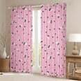 thumbnail image 2 of Manfei Pink Geometric Lines Blackout Curtains,Fashion Goblet Pattern Curtains Pack of 2 (42x84 Each), 2 of 6