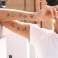 thumbnail image 7 of Wrapables Tiny Small Temporary Finger and Hand Tattoos for Women, 10 Sheets, Expressions, 7 of 7