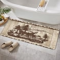 thumbnail image 5 of Cabin Bathroom Rugs, Forest Animal Lodge Cabin Vintage Wooden Country Farm Wildlife Bathroom Mat Deer Shower Mat Kitchen Rug, Rustic Farmhouse Bath Mat Rustic Cabin Forest Toilet Rug, 17"X48" Inches, 5 of 5