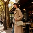 thumbnail image 3 of Natural Flat Clutch 2024 Boho Purse Top Handle Crossbody Handbag Stylish Woven Envelope Wallet Evening,Beige, 3 of 6