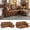 Brown, variant on 71" Convertible Sectional Sleeper Sofa with Pull Out Bed, Reversible L-Shaped Couch with Storage Chaise, 3 Seater Sofa Bed for Apartment & Small Space, Leather-Look Distressed Fabric, Black