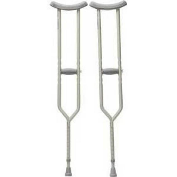Cardinal Health Push Button Adjustable Crutches Adult Height Range 62