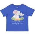 thumbnail image 3 of Inktastic I Am Fearfully and Wonderfully Made Elephants and Flowers Boys or Girls Toddler T-Shirt, 3 of 5