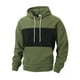 thumbnail image 4 of Dolkfu Sudadera con capucha a dos tonos para hombre, sudadera de felpa con capucha, ropa de calle de invierno para hombres M, 4 of 9