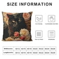 thumbnail image 5 of SHANXI Cute Cat for Home Sofa Bed Couch Throw for Kids Boys Girls Pink Roses Cushion Covers Cute Pet Animal Pillowcases 12x12in, 5 of 5