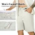 thumbnail image 3 of FEDTOSING Mens Casual Shorts Stretch Drawstring Summer Beach Shorts with Pockets, 9 inch Inseam, Sizes 30-38, 3 of 6